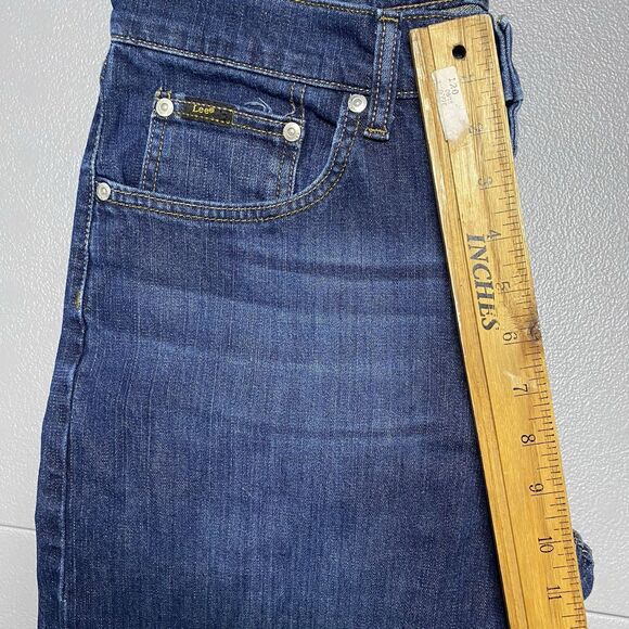 LEE Premium Select Jeans Straight Leg Regular Distressed Medium Wash Mens 32x34 - Picture 8 of 9